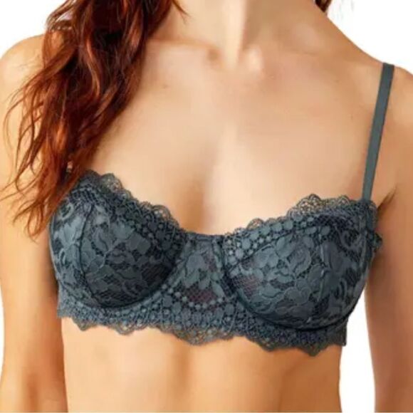 NWOT Free People Maya Convertible Underwire Bra Lace Semi Sheer Adjustable Strap - Picture 5 of 9